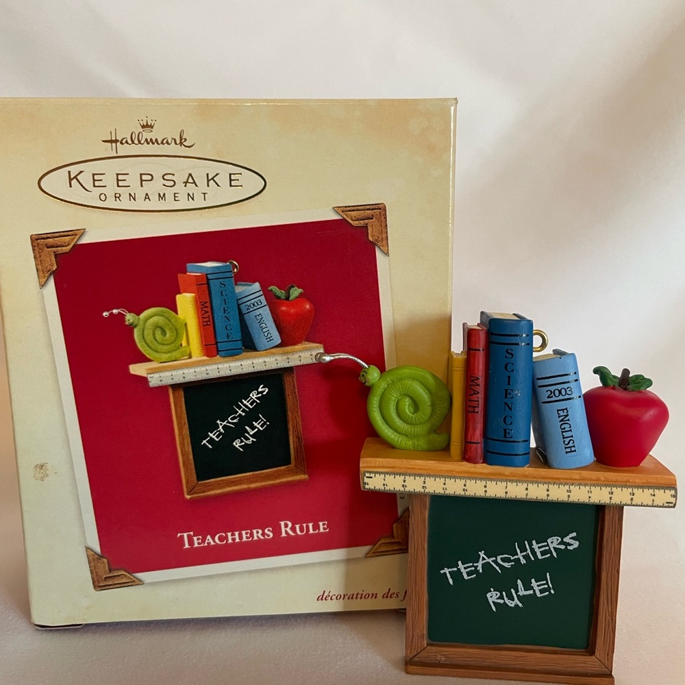 Hallmark Teachers Rule Ornament - Red, Green, Blue